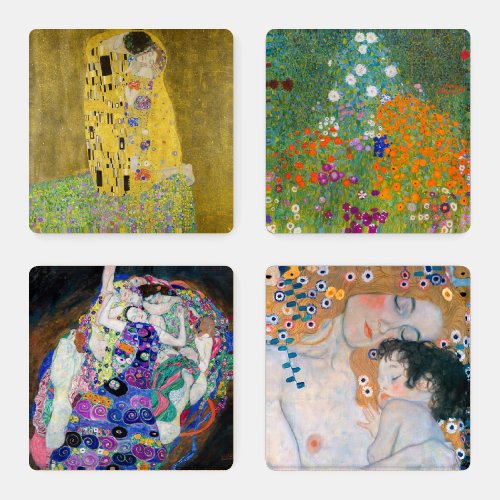 Gustav Klimt _ Masterpieces Selection Coaster Set