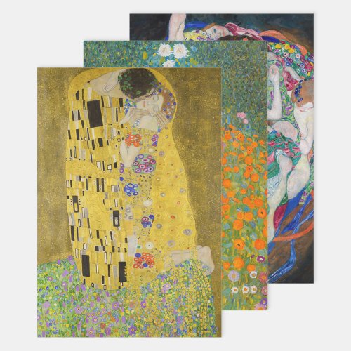 Gustav Klimt _ Masterpieces Selection Wrapping Paper Sheets