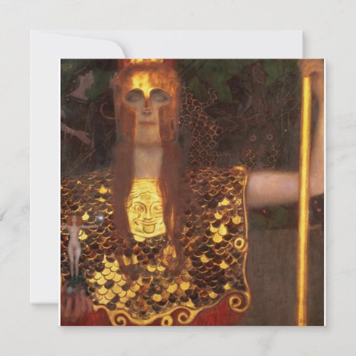 Gustav Klimt _ Minerva Or Pallas Athena Holiday Card