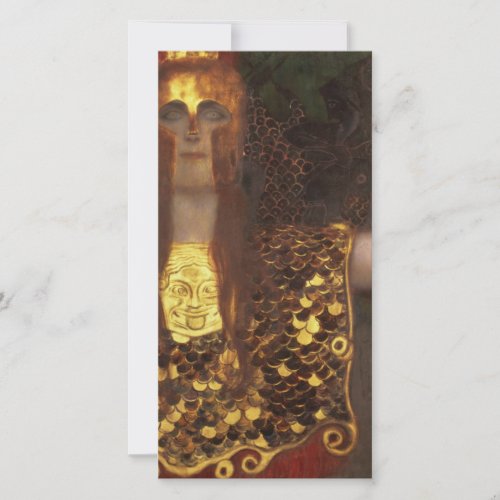 Gustav Klimt _ Minerva Or Pallas Athena Holiday Card