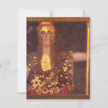 Gustav Klimt Minerva Pallas Athena Invitations by VintageSpot at Zazzle