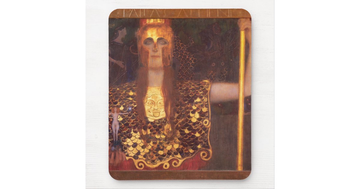 Gustav Klimt Minerva Pallas Athena Mouse Pad Zazzle Com