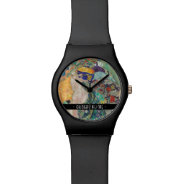 Gustav Klimt Modern Art Stylish Black Watch at Zazzle