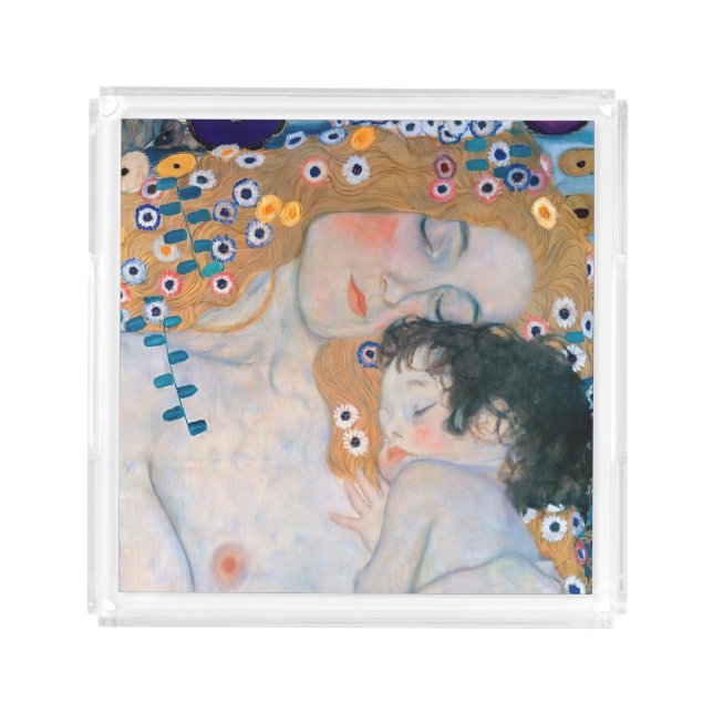 Gustav Klimt - Mother and Child Acrylic Tray (Front)