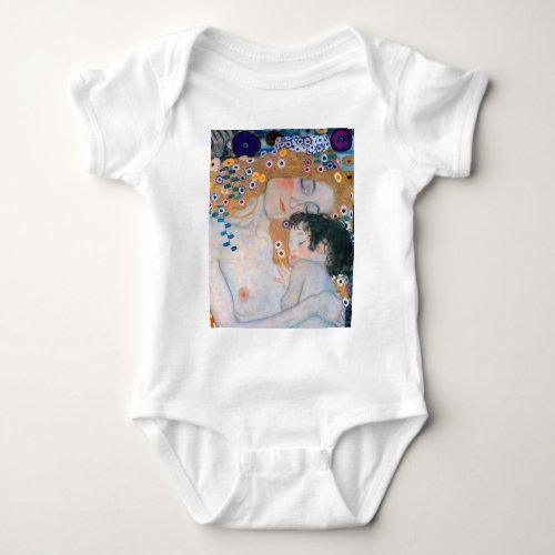 Gustav Klimt _ Mother and Child Baby Bodysuit