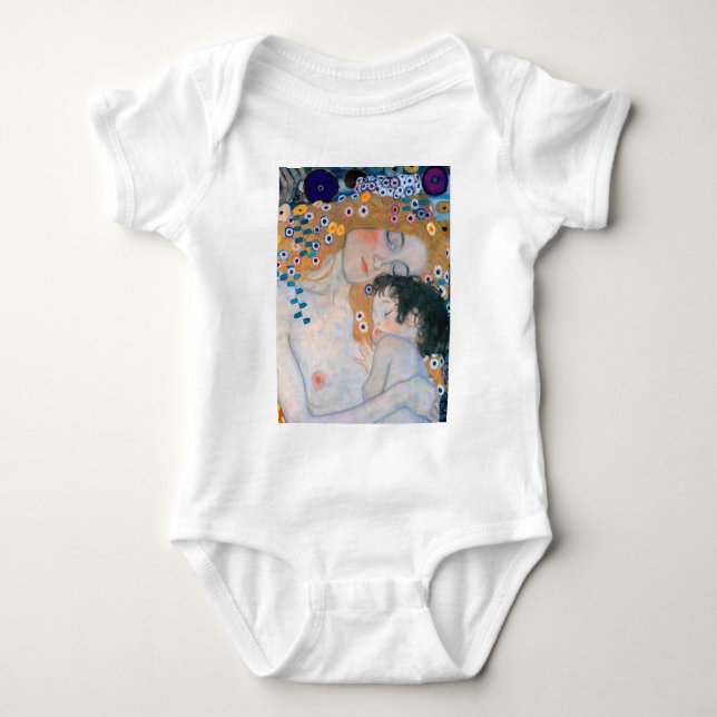 Gustav Klimt - Mother and Child Baby Bodysuit (Front)