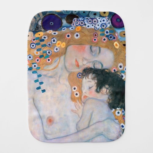 Gustav Klimt _ Mother and Child Baby Burp Cloth