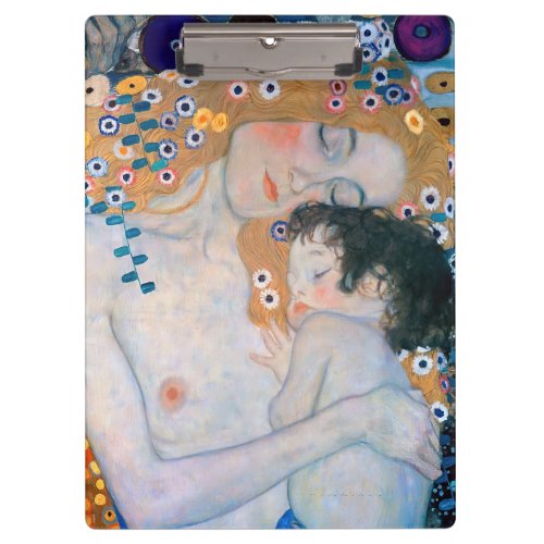 Gustav Klimt _ Mother and Child Clipboard