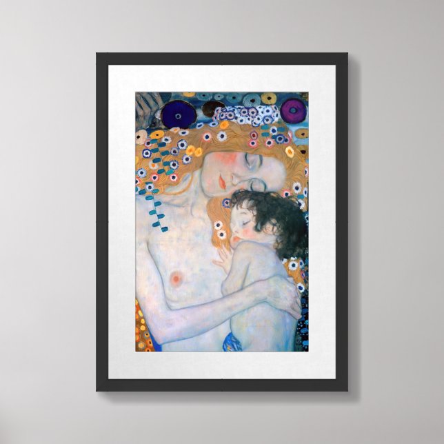 Gustav Klimt - Mother and Child Framed Art (Framed Front)