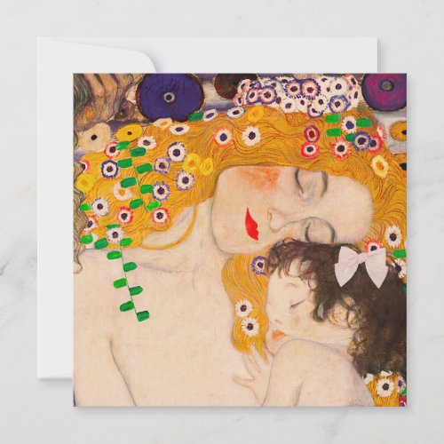 Gustav Klimt _ Mother and Child Invitation