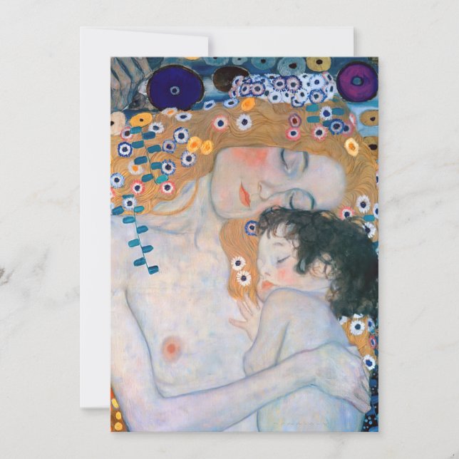 Gustav Klimt - Mother and Child Invitation (Front)
