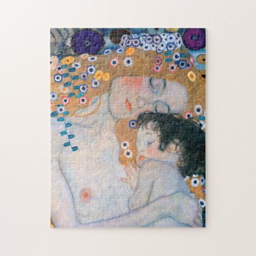 Gustav Klimt _ Mother and Child Jigsaw Puzzle