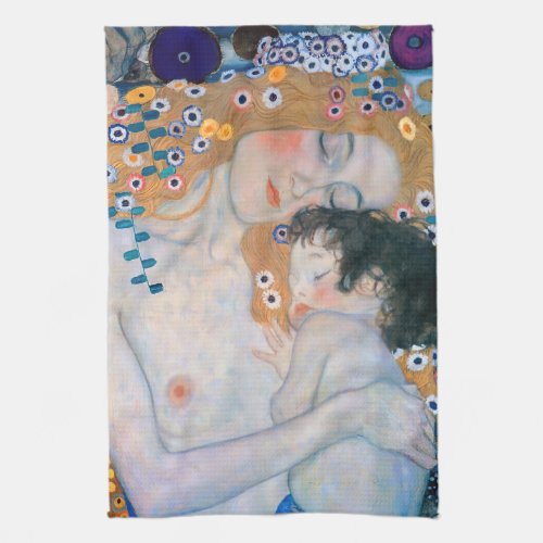 Gustav Klimt _ Mother and Child Kitchen Towel