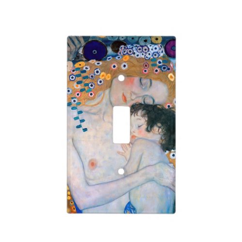 Gustav Klimt _ Mother and Child Light Switch Cover