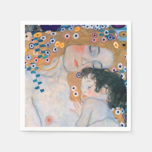Gustav Klimt _ Mother and Child Napkins