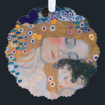 Gustav Klimt - Mother and Child Ornament Card<br><div class="desc">Mother and Child (detail of Three Ages of Woman) - Gustav Klimt,  Oil on Canvas,  1905</div>