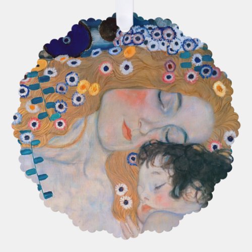 Gustav Klimt _ Mother and Child Ornament Card