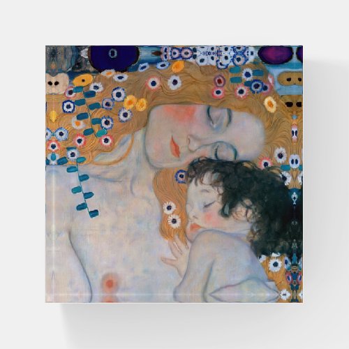 Gustav Klimt _ Mother and Child Paperweight