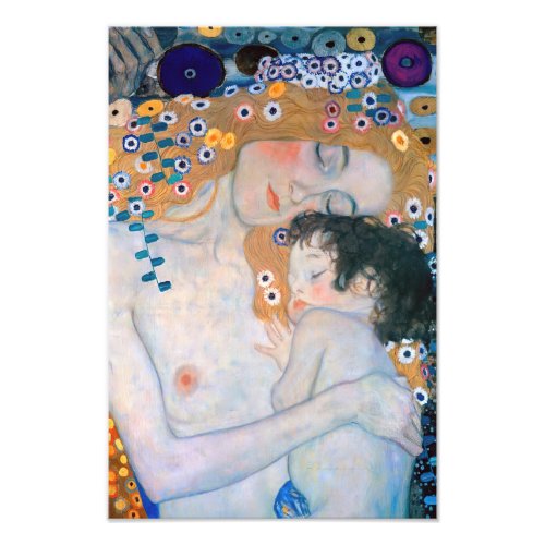 Gustav Klimt _ Mother and Child Photo Print