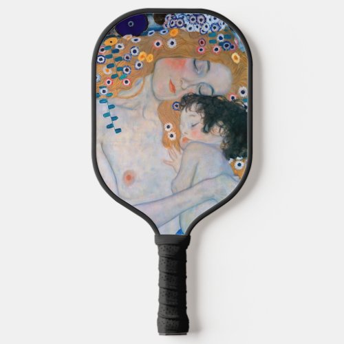 Gustav Klimt _ Mother and Child Pickleball Paddle