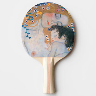 Gustav Klimt - Mother and Child Ping Pong Paddle