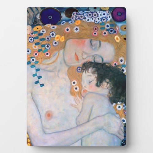 Gustav Klimt _ Mother and Child Plaque