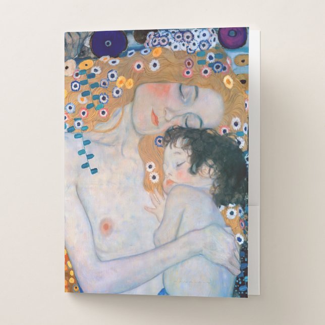 Gustav Klimt - Mother and Child Pocket Folder (Front)