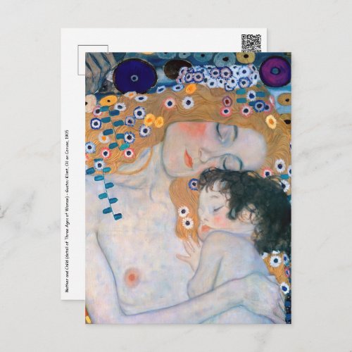Gustav Klimt _ Mother and Child Postcard