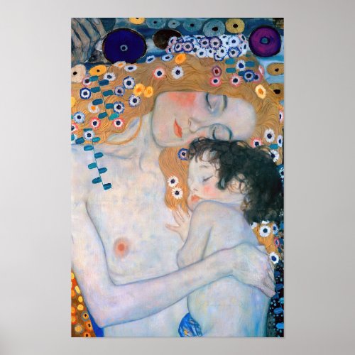 Gustav Klimt _ Mother and Child Poster