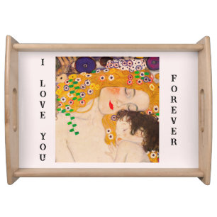 Gustav Klimt - Mother and Child  Serving Tray