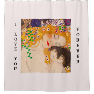 Gustav Klimt - Mother and Child  Shower Curtain