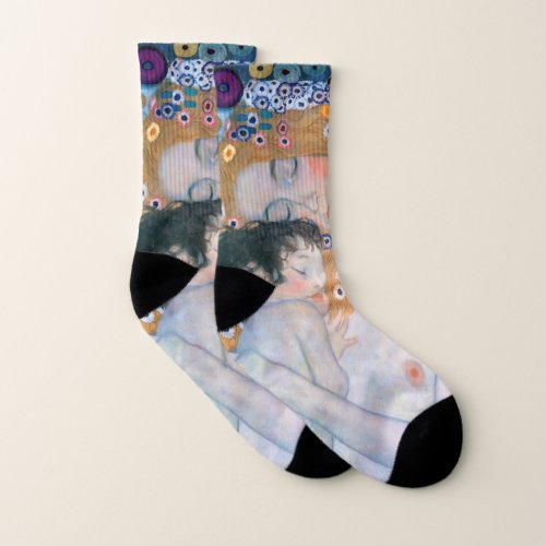 Gustav Klimt _ Mother and Child Socks
