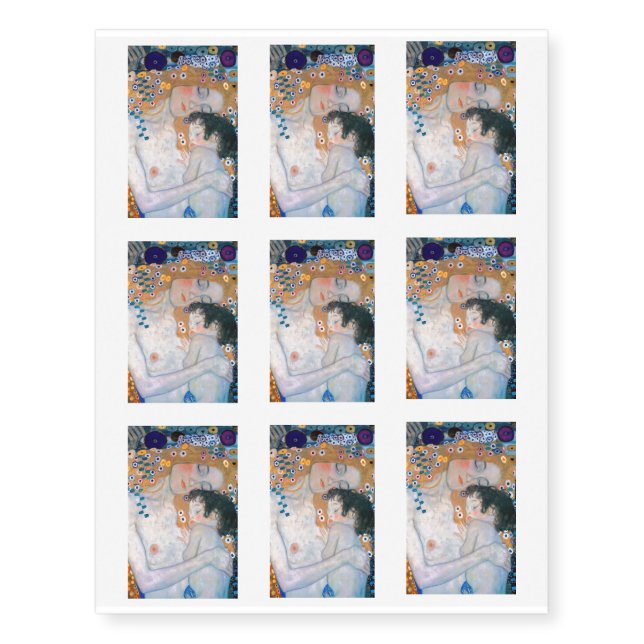 Gustav Klimt - Mother and Child Temporary Tattoos (Front)