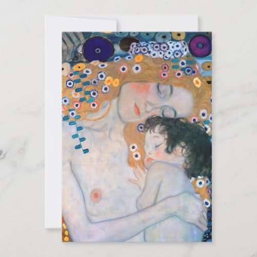 Gustav Klimt _ Mother and Child Thank You Card