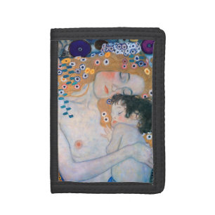 Gustav Klimt - Mother and Child Tri-fold Wallet