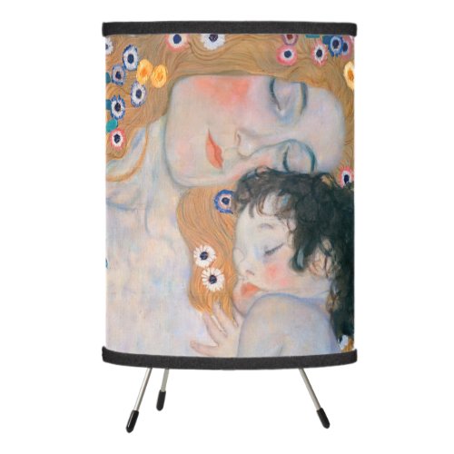 Gustav Klimt _ Mother and Child Tripod Lamp