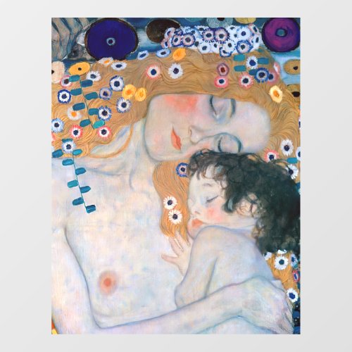 Gustav Klimt _ Mother and Child Window Cling