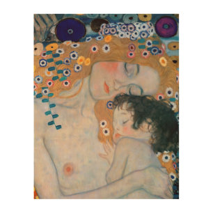 Gustav Klimt - Mother and Child Wood Wall Art