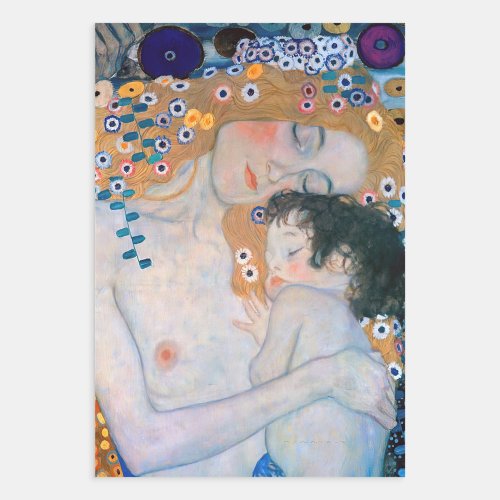Gustav Klimt _ Mother and Child Wrapping Paper Sheets