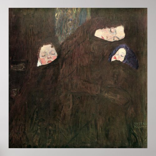 Gustav Klimt _ Mother with Children Poster