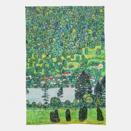 Gustav Klimt _ Mountain Slope at Unterach Kitchen Towel