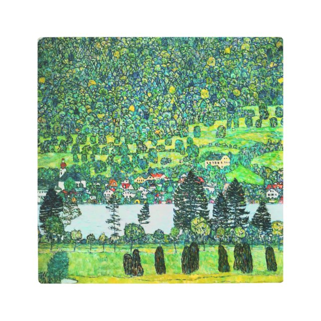Gustav Klimt - Mountain Slope at Unterach Metal Print (Front)