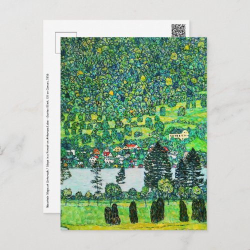 Gustav Klimt _ Mountain Slope at Unterach Postcard