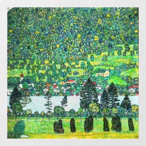 Gustav Klimt _ Mountain Slope at Unterach Window Cling