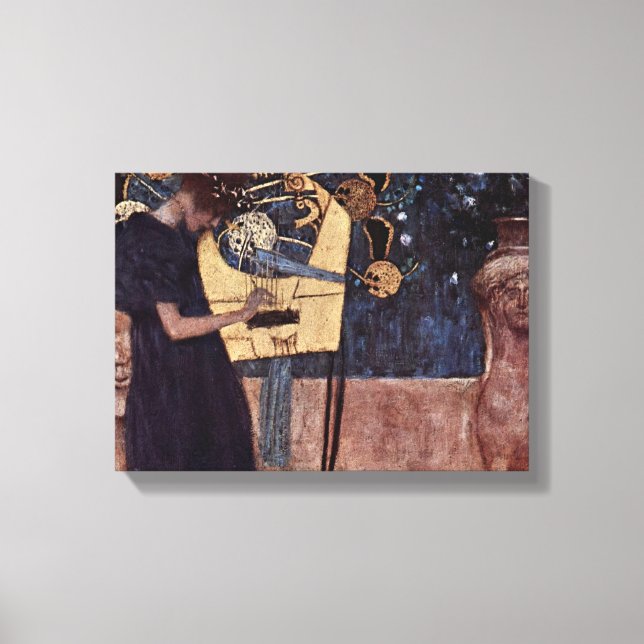 Gustav Klimt - Music Canvas Print (Front)