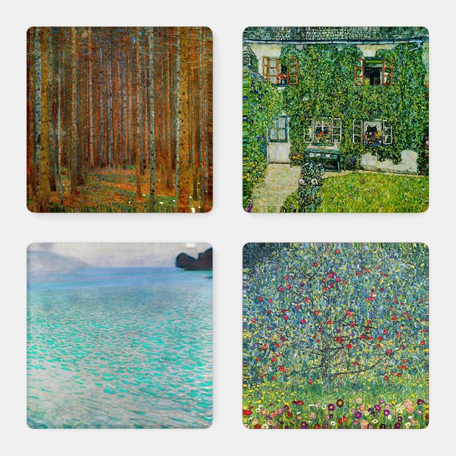 Gustav Klimt - Nature/Landscape Selection Coaster Set (Set)