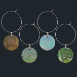 Gustav Klimt - Nature/Landscape Selection Wine Charm<br><div class="desc">Gustav Klimt - Nature/Landscape Masterpieces Selection:
 - Fir Forest / Tannenwald Pine Forest,  1902
 - Apple Tree I,  1907
 - Attersee,  1910
 - The House of Guardaboschi / House in Weissenbach of Attersee Lake,  1912</div>
