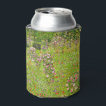Gustav Klimt Orchard with Roses Can Cooler<br><div class="desc">Can Cooler featuring Gustav Klimt’s oil painting Orchard with Roses (1911). Also known as Obstgarten mit Rosen,  a vibrant and green orchard is beautifully portrayed. Pink roses and other purple and red flowers line the orchard path. A marvelous gift for fans of Art Nouveau and Austrian art!</div>
