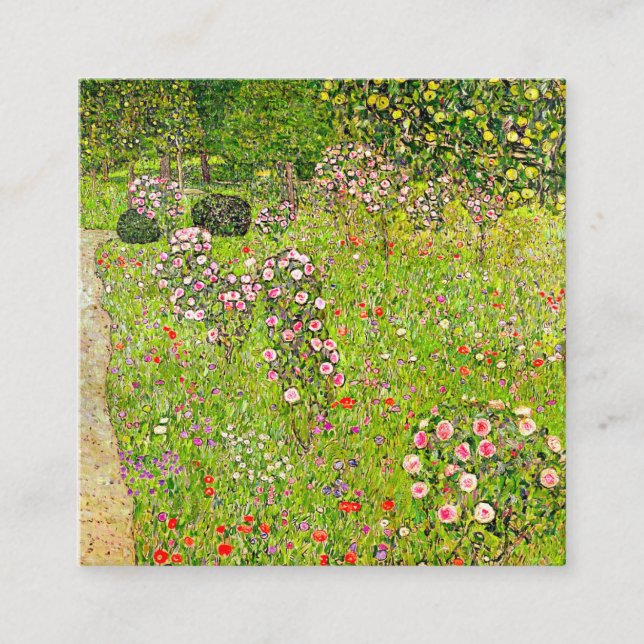 Gustav Klimt Orchard with Roses Enclosure Card (Front)