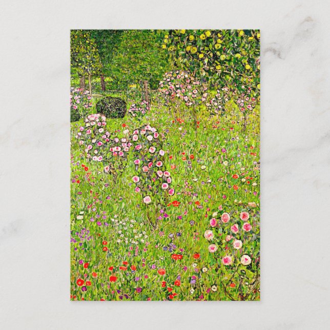 Gustav Klimt Orchard with Roses Enclosure Card (Front)